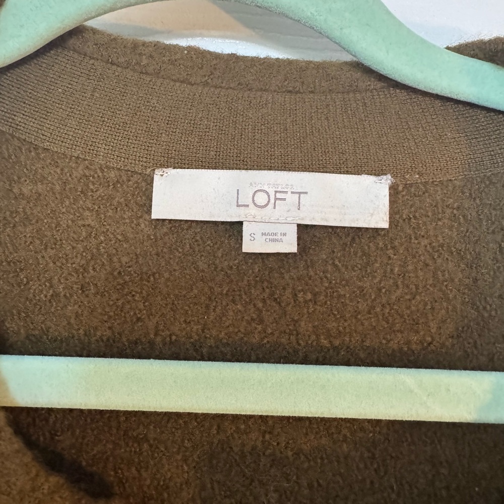 LOFT Olive Ruffle Blazer - Picture 2 of 6